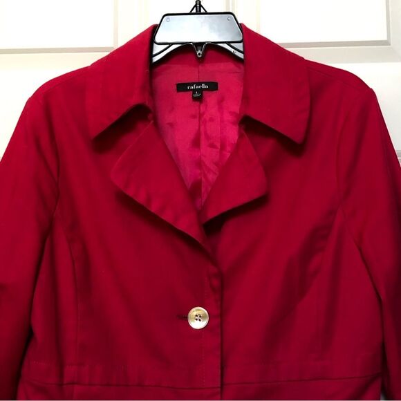 RAFAELLA WOMEN'S JACKET BLAZER SIZE L FUSCHIA COLLARED TWO BUTTONS CLOSURE - Picture 6 of 9
